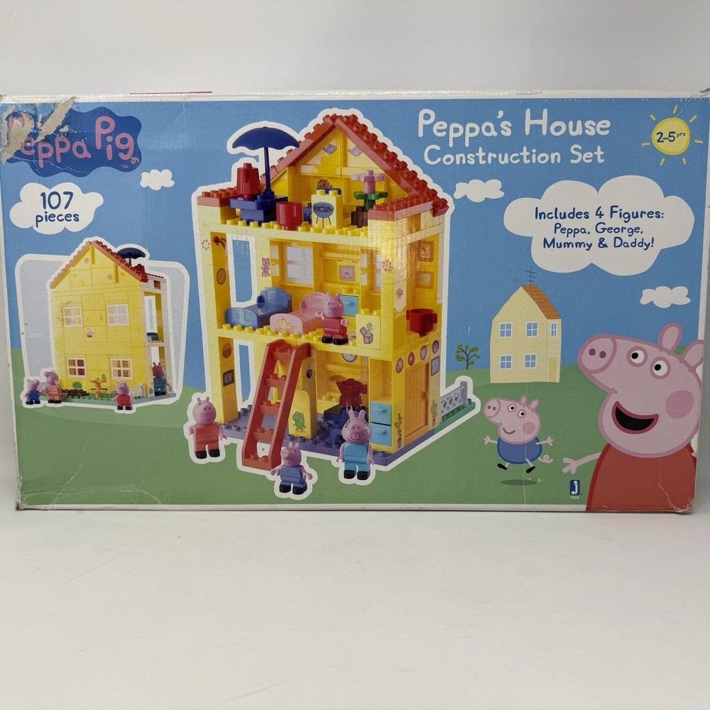 Peppa Pig Peppa's House Construction Complete Unopened 2003 107 Piece